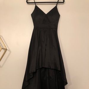 NWOT Black High Low Crepe Party Dress - Prom